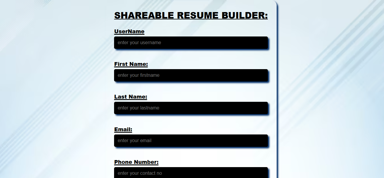 Resume Generator